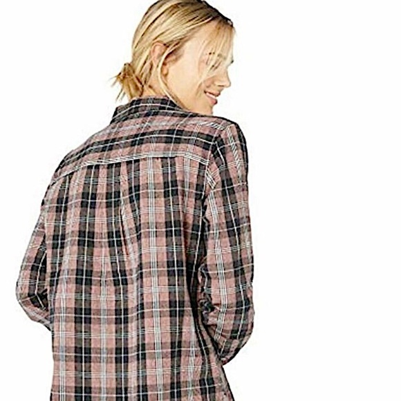 UGG Women's Elin Flannel Button Front Long Sleeve - Picture 3 of 8